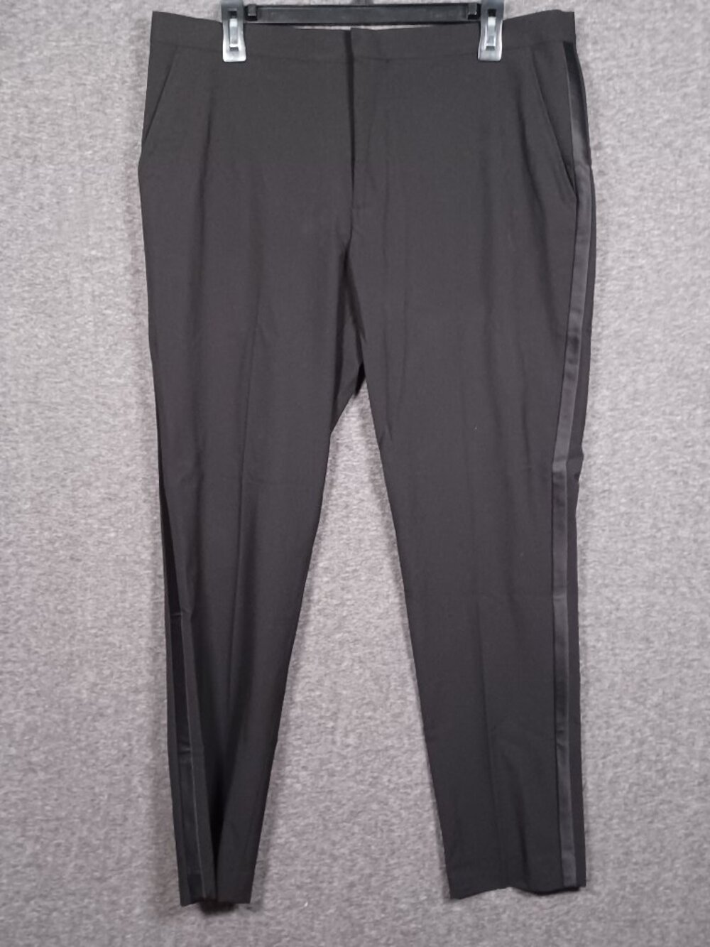 JF J. Ferrar Super Slim Dress Pants Men's Size 34R Black Straight Leg Slacks